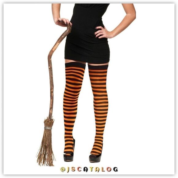 Spandex Striped Halloween Cosplay ThighHighs Stockings Socks OSFM - Picture 6 of 9